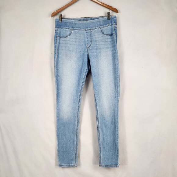 Old Navy Mid Rise Jeggings Women's Sz 10 Light Wash Ankle Stretch Pull On Pants - Picture 1 of 10